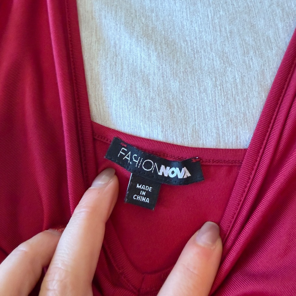 Fashion Nova Red Shanghai Dress - Picture 3 of 7